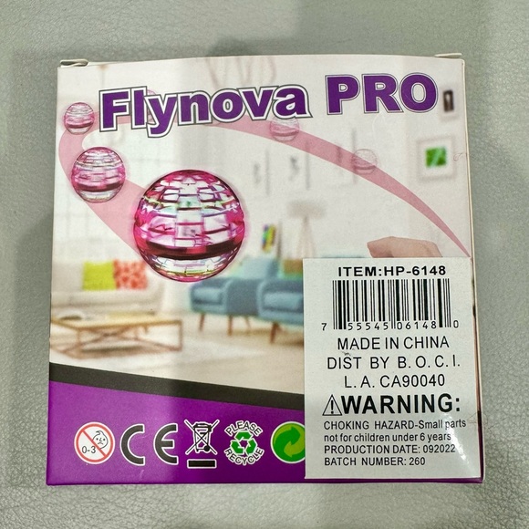 FLYNOVA Pro Drone Globe Aircraft UFO with Led Lights | Flying Orb | Blue | NEW - Picture 3 of 5